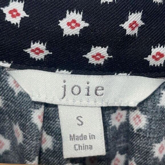 Joie Tangia Button Blouse Dolman Sleeve‎ Ikat Dot Pattern Size Small - Picture 7 of 10